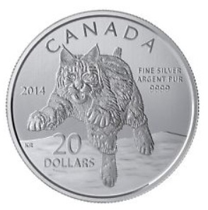 Fine Silver Coin Bobcat
